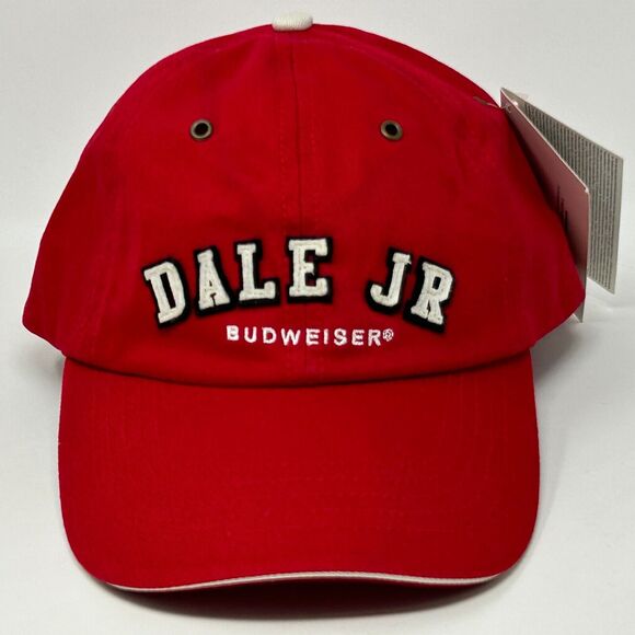 Vintage Y2Ks Dale Earnhardt Jr Budweiser NASCAR Dad Hat Cap Red Chase Authentics - Picture 11 of 11